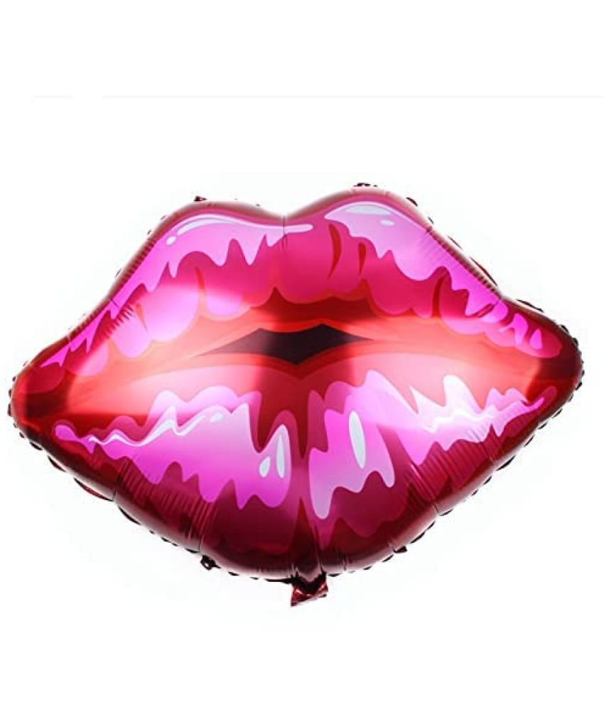     			Lalantopparties Lips Shape Foil Balloon For Birthday decoration, Valentine Day Celebration Theme Decoration, party supplies party decoration Multicolor Pack of 1