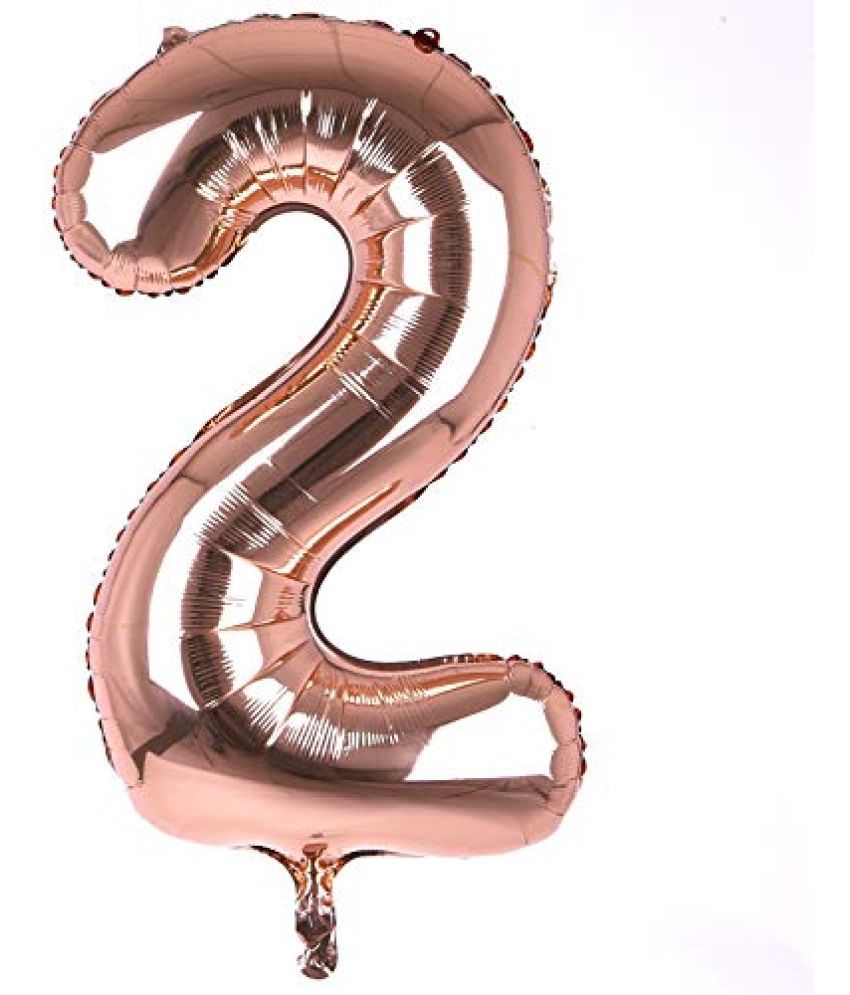     			Lalantopparties Number foil balloon 32 inch 2 number For party decoration, birthday, anniversary, wedding, valentine, baby decoration, bachelorette, bachelors, christmas decoration, Rose Gold (Pack of 1)