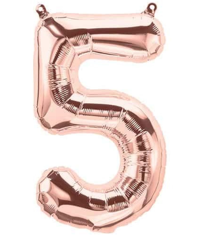     			Lalantopparties Number foil balloon 40 inch 6 number For party decoration, birthday, anniversary, wedding, valentine, baby decoration, bachelorette, bachelors, christmas decoration, Rose Gold (Pack of 1)