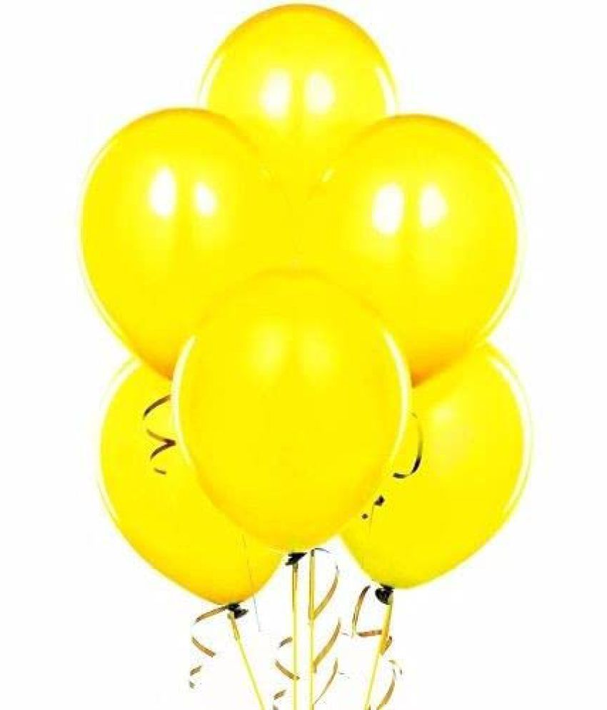     			Lalantopparties Plain Latex Balloons 9 inch For birthday decoration, anniversary, valentine, baby surprise, wedding, engagement, bachelorette, bachelors party, party decoration, Yellow (35 pcs Pack Of 1)
