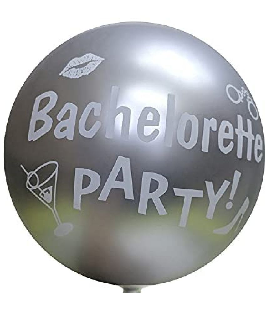     			Lalantopparties Shiny Chrome Balloon Printed Bachelorette Party 12 inch For Party Decoration, birthday decoration, girls decoration, theme decoration, surprise wedding decoration (20 pcs Pack of 1)