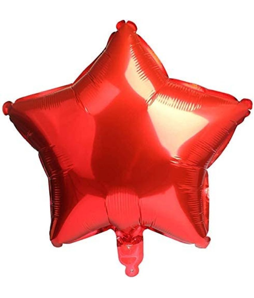     			Lalantopparties Star Shape Foil Balloon 18 Inch Balloon for Birthday decoration, valentine decoration, wedding, baby decoration, bachelorette, bachelors party, event, party decoration, Red (Pack of 1)