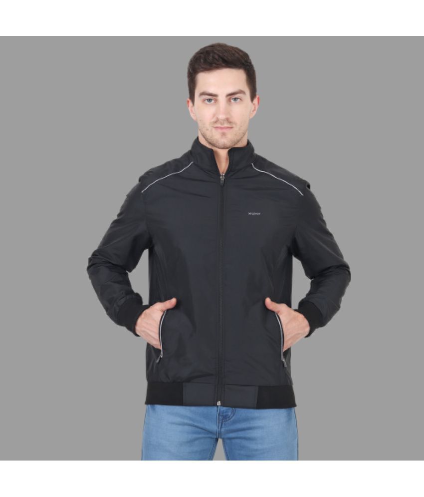     			xohy - Black Nylon Regular Fit Men's Windcheater jacket ( Pack of 1 )