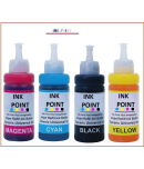 INK POINT Multicolor Four bottles Refill Kit for E_pson Ink Tank L130 L220 L310 L360 L365 L380 L385 L405 L455 L485