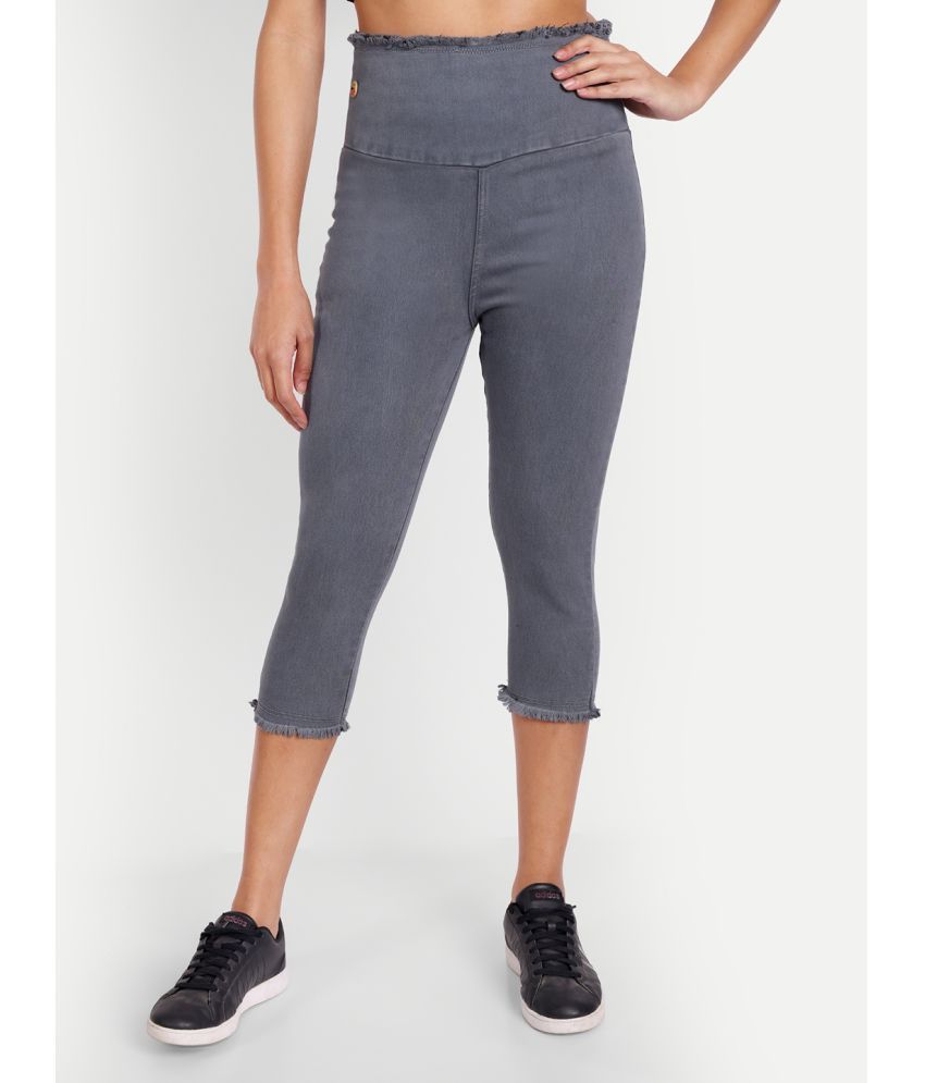     			AngelFab Denim Capris - Grey