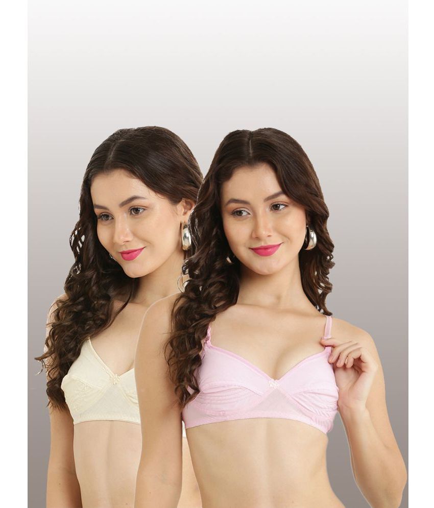     			Hobby Lobby - Beige Cotton Blend Non Padded Women's Everyday Bra ( Pack of 2 )