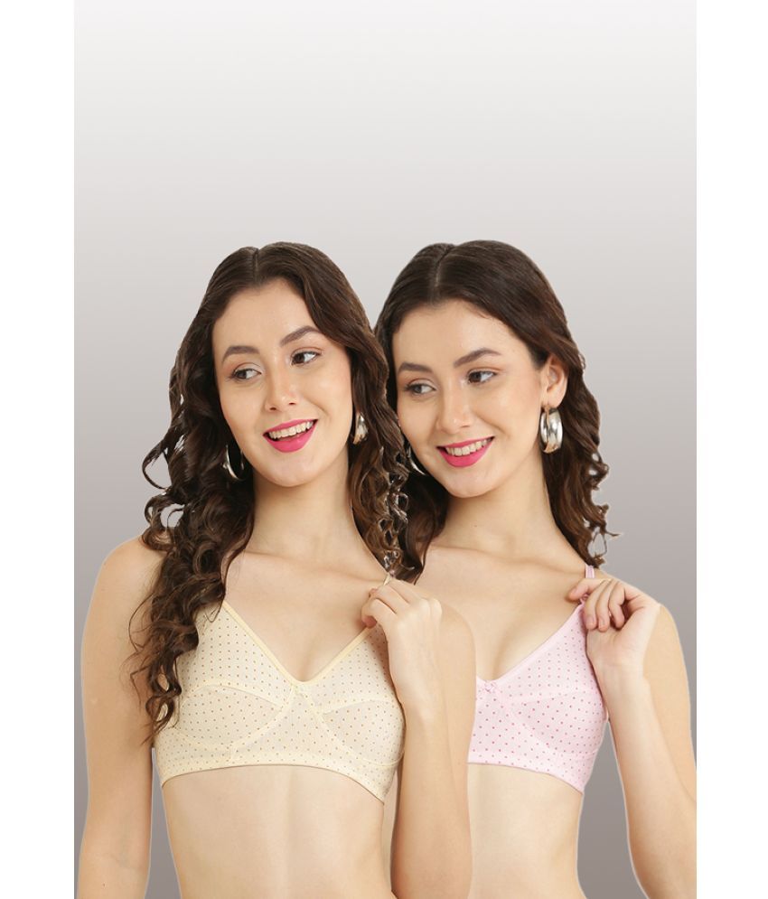     			Hobby Lobby - Beige Cotton Blend Non Padded Women's Everyday Bra ( Pack of 2 )