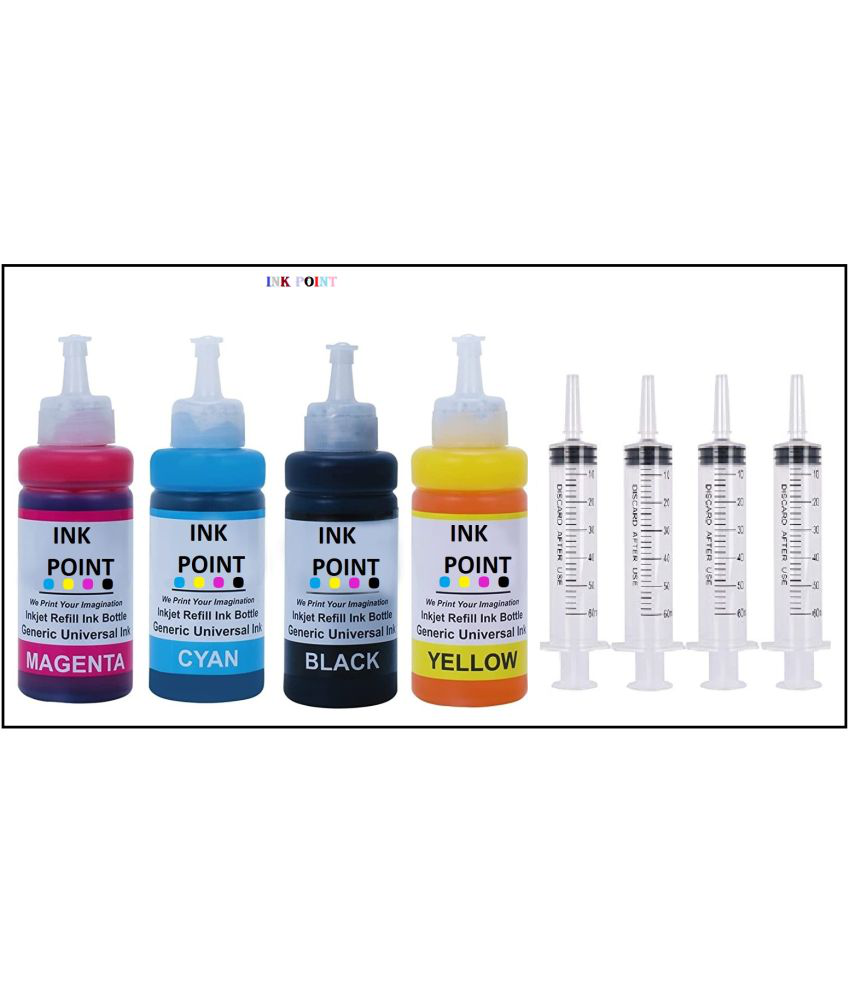     			INK POINT Multicolor Four bottles Refill Kit for CARTRIDGE Refill Ink for H_P Ink Cartridge Compatible Printersfor H_P DeskJet 2723