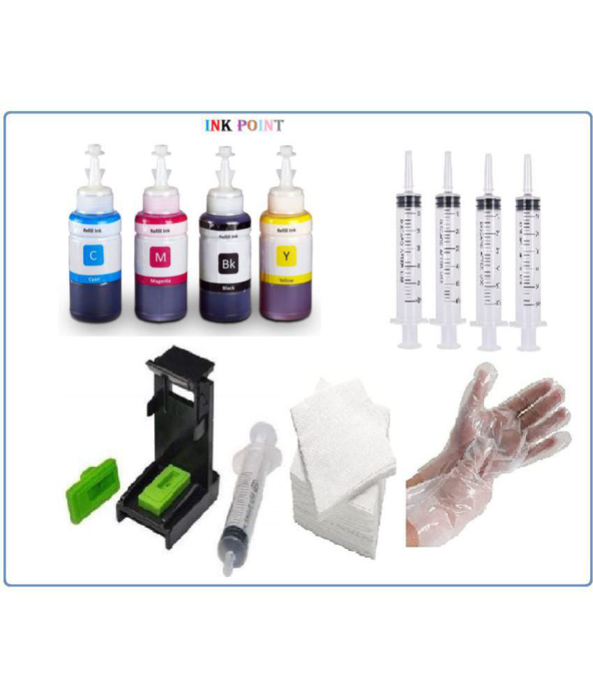     			INK POINT Multicolor Four bottles Refill Kit for Refill kit Compatible Dye ink for H_P cartridge 805 803 680 678 682 818 802 901 703 704 46 21 22