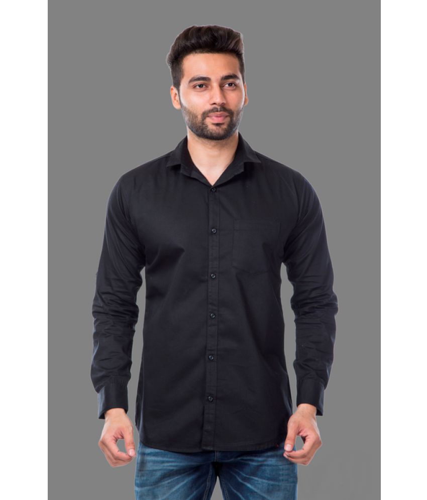     			MOUDLIN - Black Cotton Blend Slim Fit Men's Casual Shirt ( Pack of 1 )