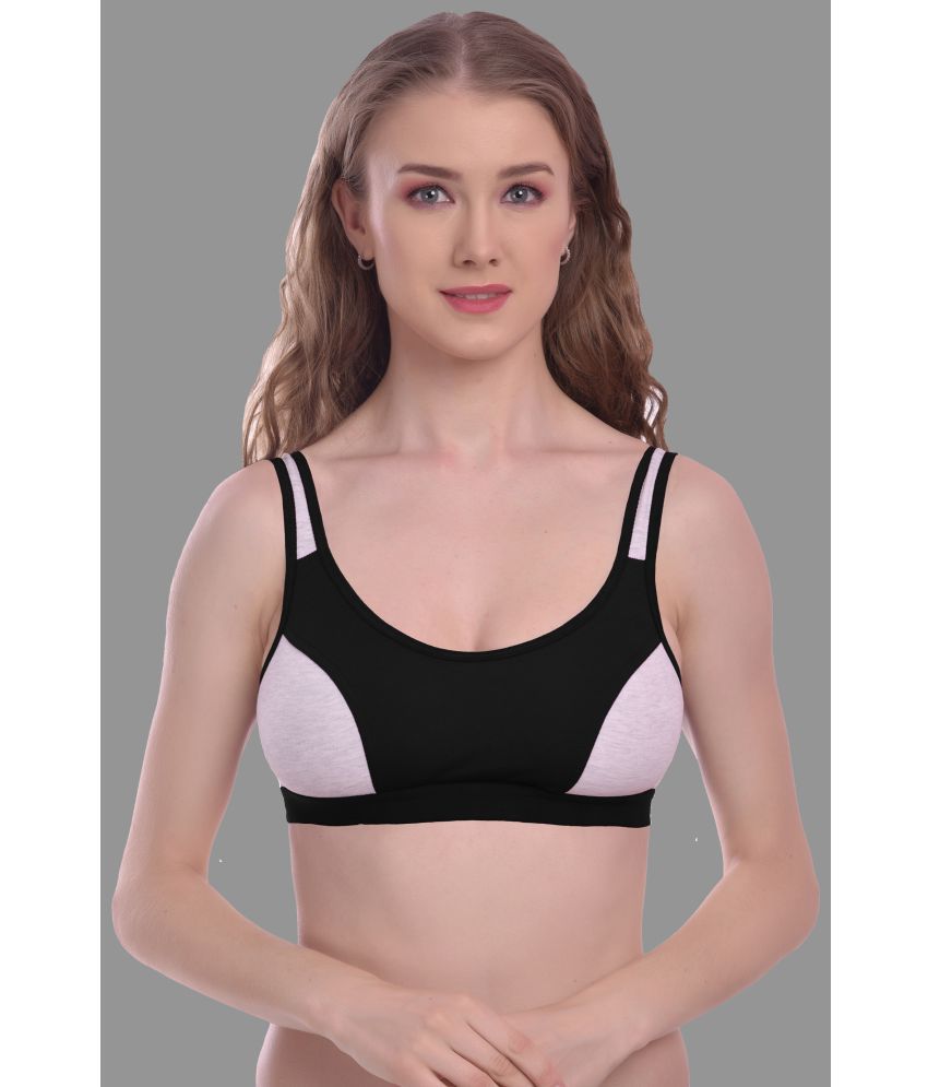     			Madam Cotton Non Padded Women's T-Shirt Bra ( Black )