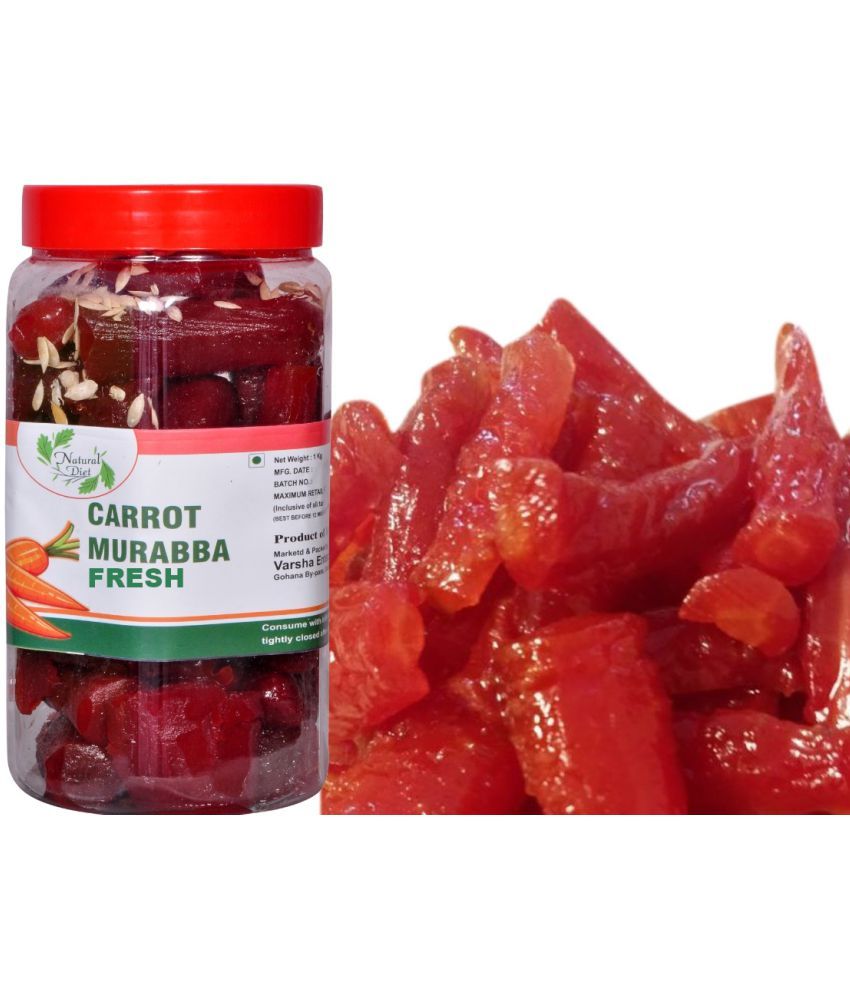     			Natural Diet FRESH Sweet Carrot Murabba Small Pieces Premium Murabba Jar ||Ghar Ka Murabba ||Mouth-Watering Pickle 1 kg