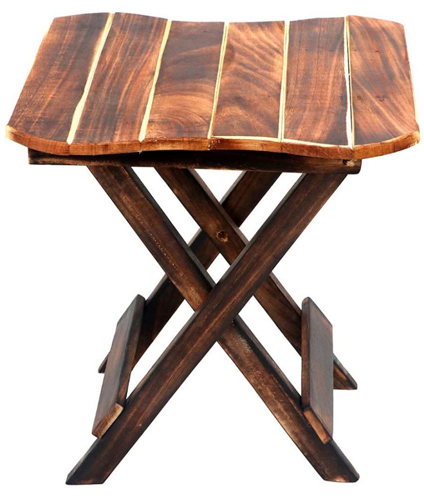     			TFS Wooden 12 inch Stool for Living Room Side Table/Coffee Table/Tea Table/Vases Stand/Study Table/Folding Stool/Antique Look