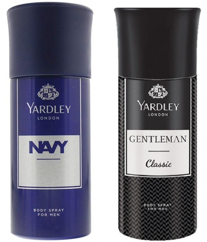     			Yardley - 1 Navy 1Gold Deodorant Deodorant Spray for Men,Women 300 ml ( Pack of 2 )