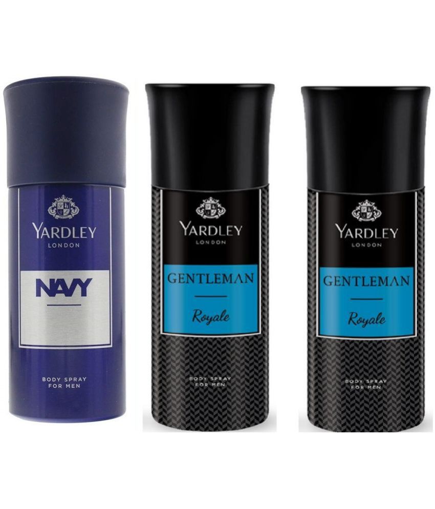     			Yardley - 1Navy2 Royale Deodorant Deodorant Spray for Men,Women 450 ml ( Pack of 3 )