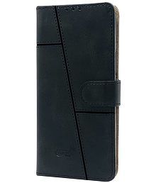 Kosher Traders - Black Artificial Leather Flip Cover Compatible For Vivo V23 Pro ( Pack of 1 )