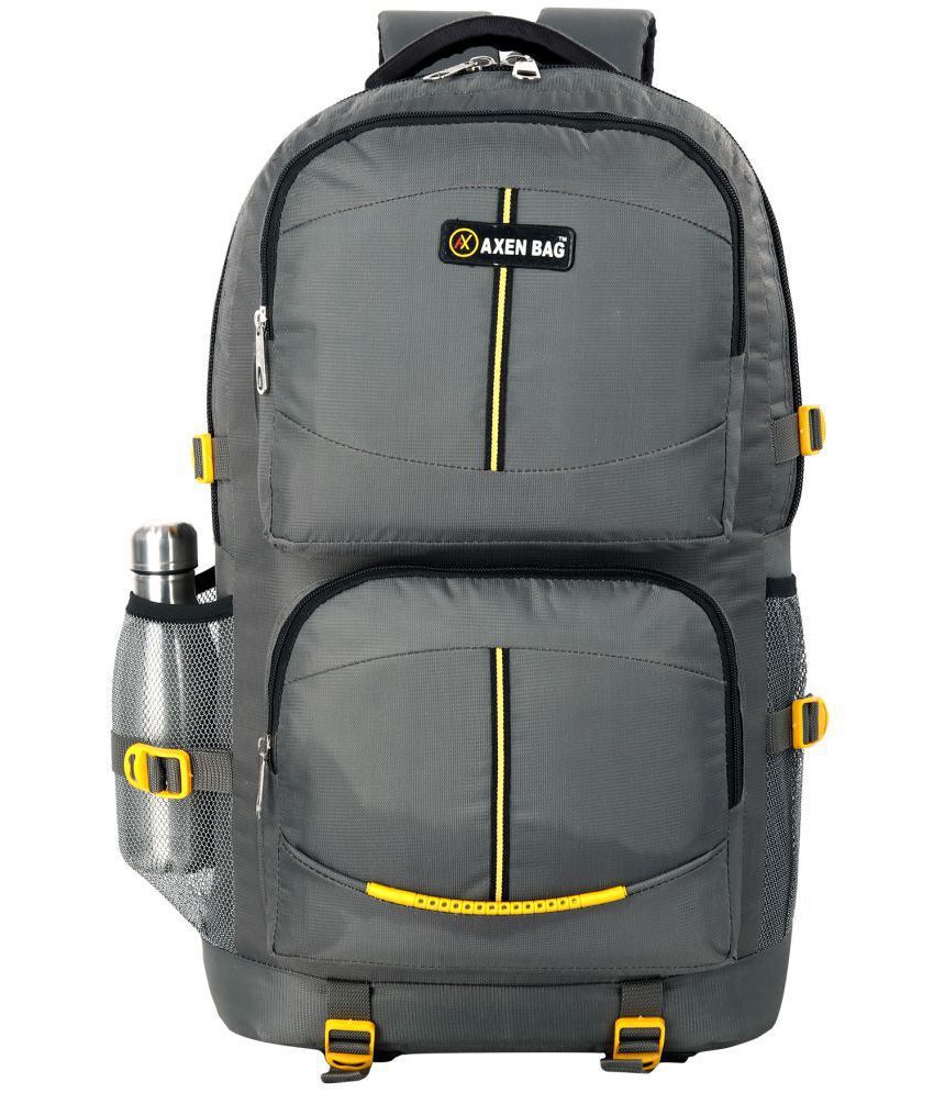     			AXEN BAGS - Grey Polyester Rucksacks Backpack