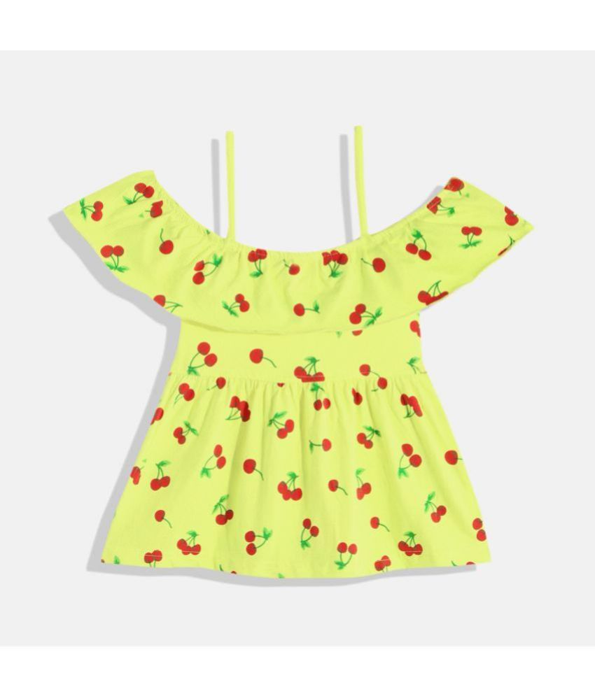     			CATCUB - Green Cotton Girls Frock ( Pack of 1 )