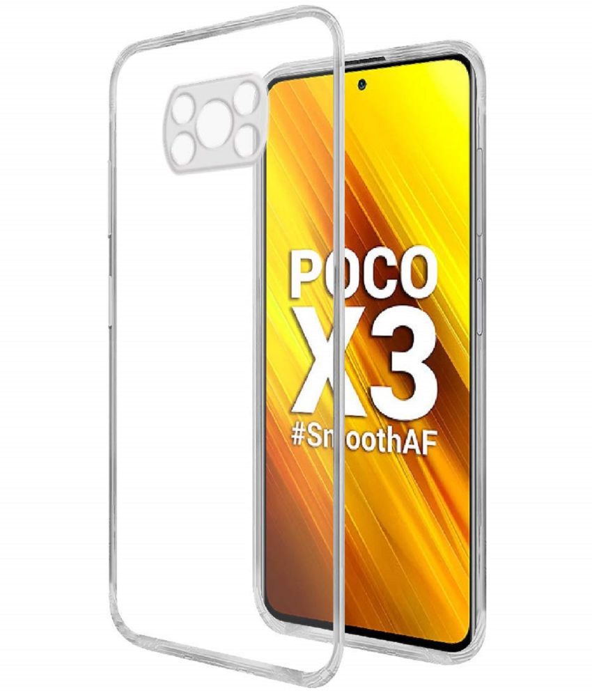    			Case Vault Covers - Transparent Silicon Silicon Soft cases Compatible For POCO X3 ( Pack of 1 )