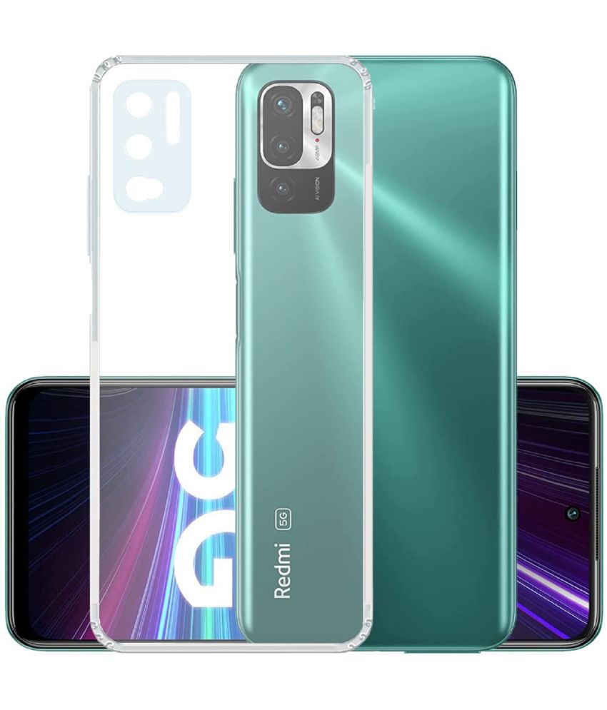     			Case Vault Covers - Transparent Silicon Silicon Soft cases Compatible For Poco M3 pro 5G ( Pack of 1 )