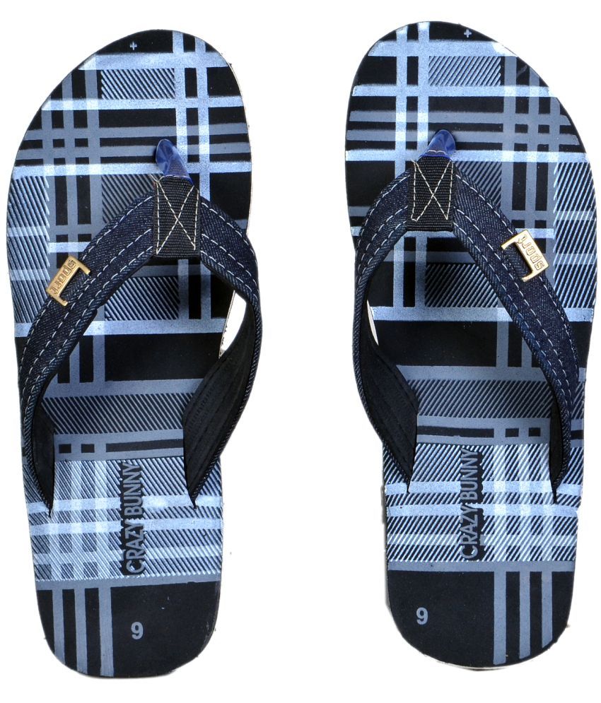     			Crazy Bunny - Black Men's Thong Flip Flop