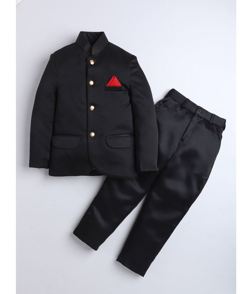 DKGF Fashion - Black Polyester Boys 2 Piece Suit ( Pack of 1 )