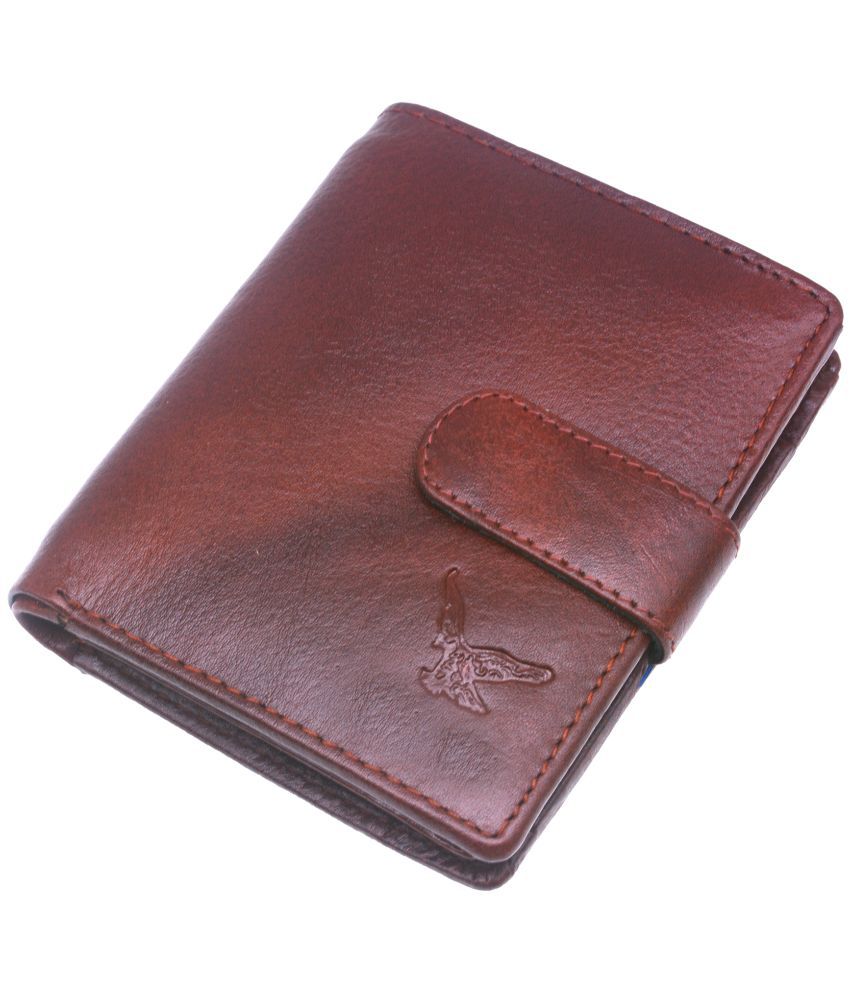     			JMALL - Brown Faux Leather Men's Anti-theft Wallet ( Pack of 1 )