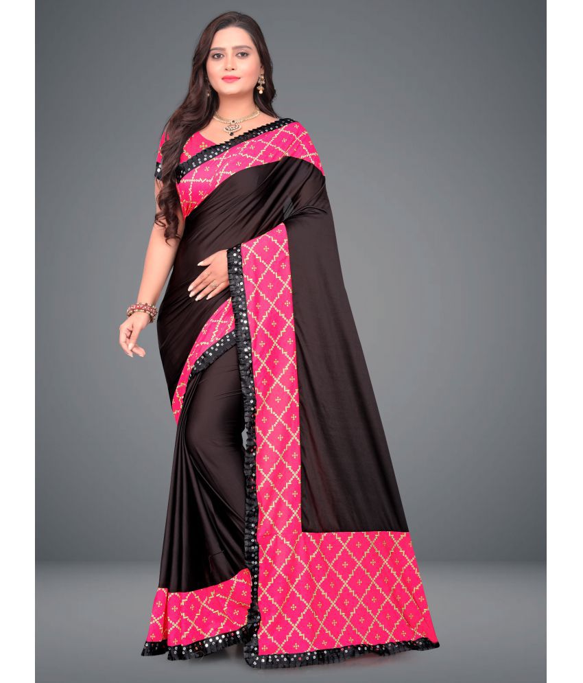     			JULEE - Pink Lycra Saree With Blouse Piece ( Pack of 1 )