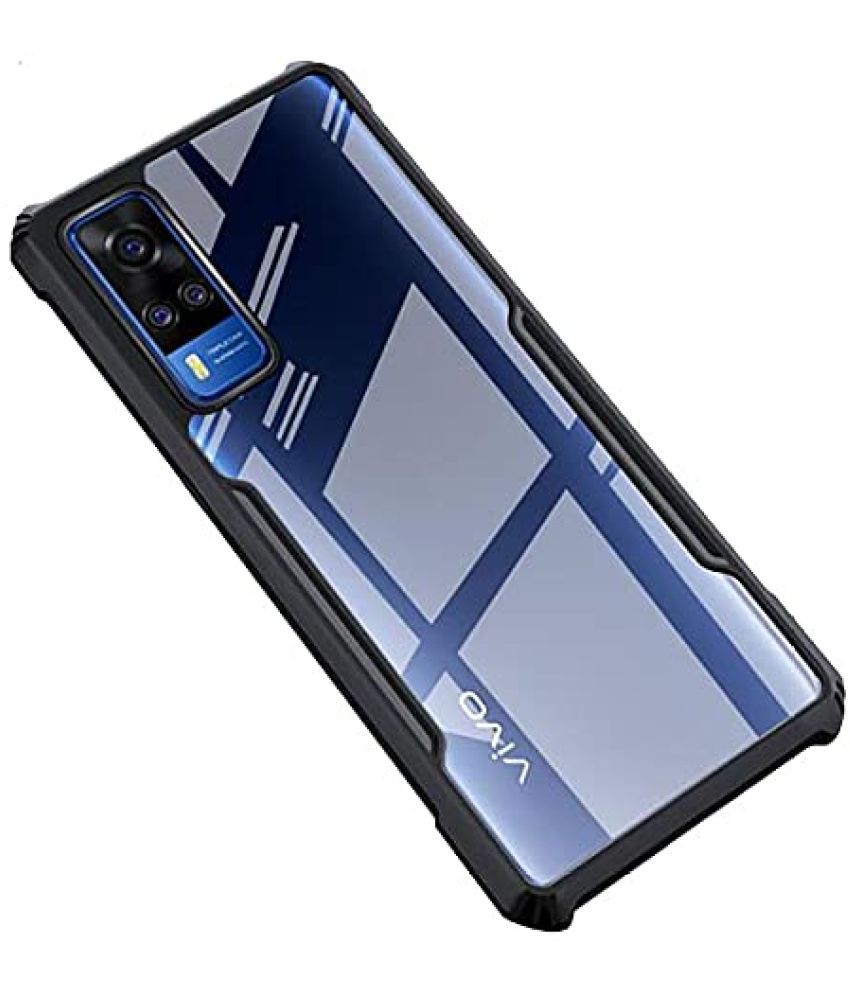     			Kosher Traders - Black Polycarbonate Shock Proof Case Compatible For Oppo F19 ( Pack of 1 )