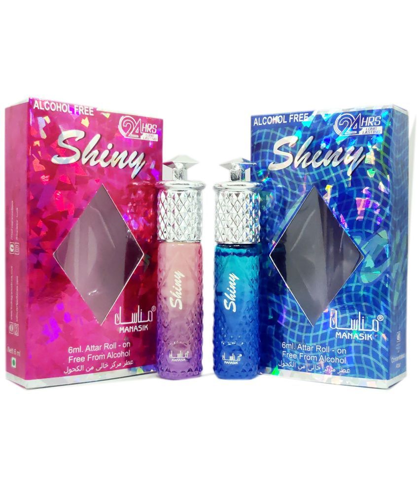     			MANASIK SHINY BLUE & SHINY PINK  Concentrated   Attar Roll On 6ml .  ( COMBO SET )