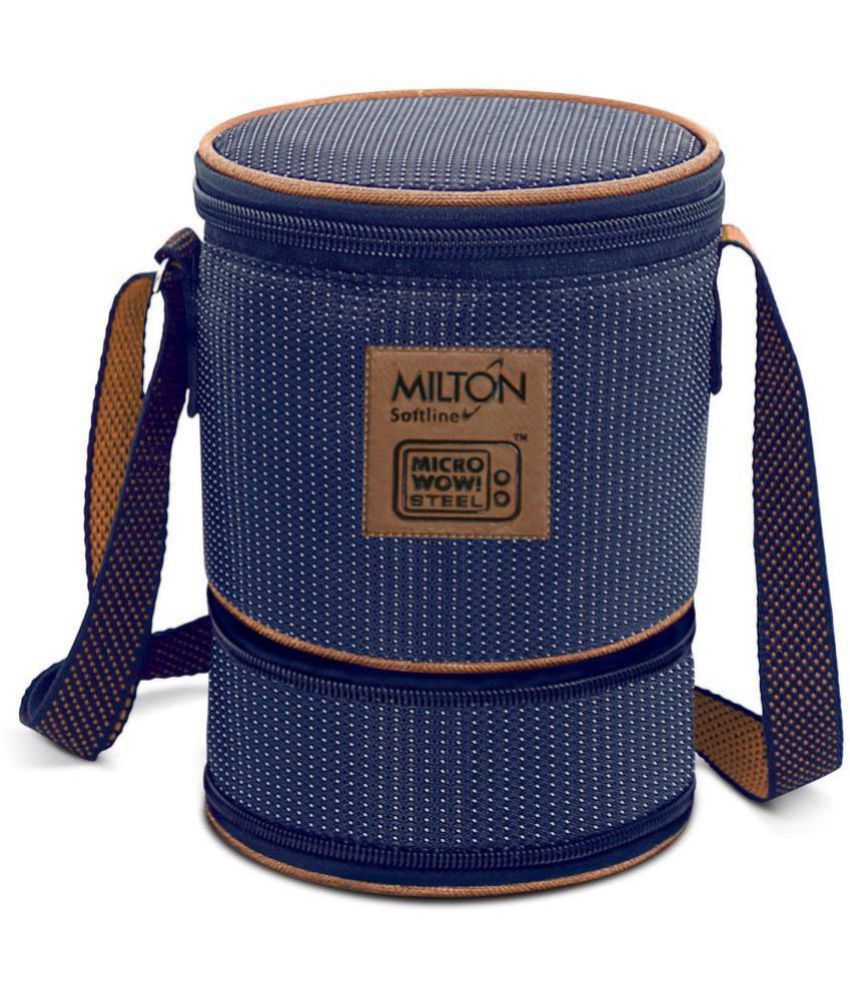     			Milton Flexi Insulated Inner Stainless Steel Lunch Box Set of 3 Containers, Blue