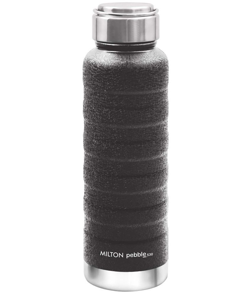     			Milton Pebble 710 Thermosteel 24 Hours Hot and Cold Water Bottle, 710 ml, Black