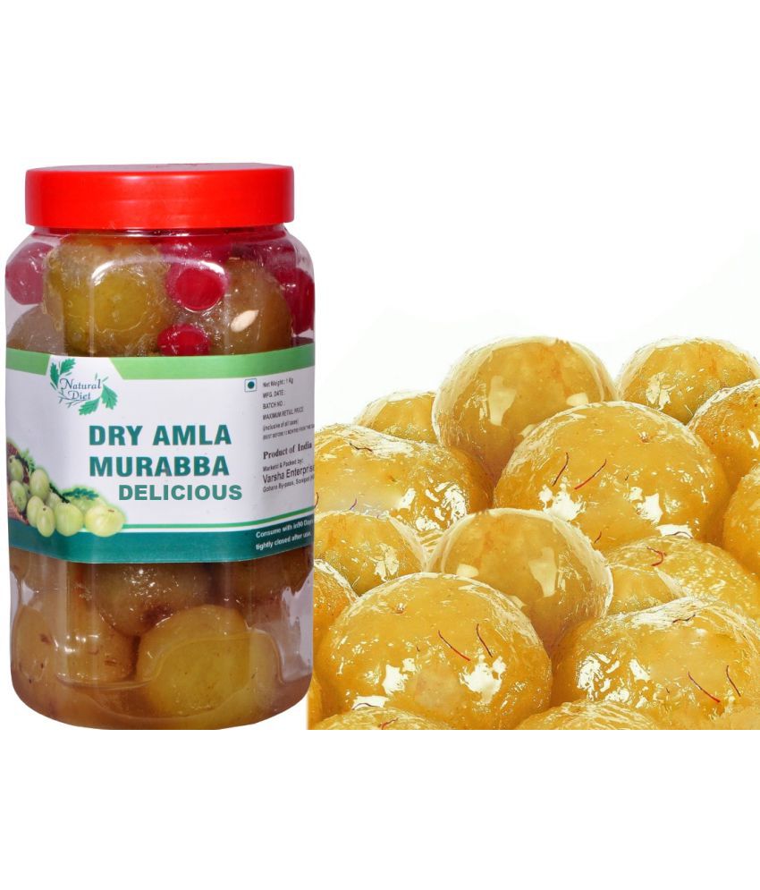     			Natural Diet DELICIOUS Dry Amla Murabba with Almond We Serve Natural You Eat Natural No Artificial Colors Pickle 1 kg