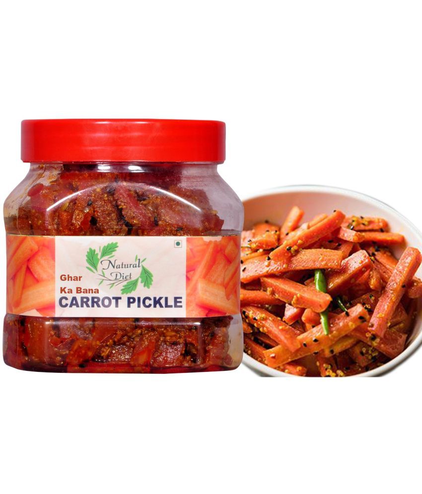     			Natural Diet Ghar Ka Bana Carrot Pickle Gajjar ka Achar Premium Pickle Jar ||Ghar Ka Achar ||Mouth-Watering Pickle 500 g