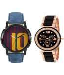 newmen - Blue Leather Analog Couple's Watch