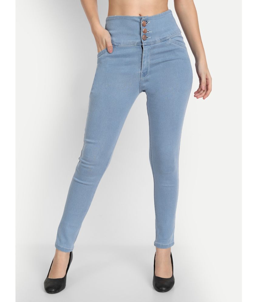     			AngelFab - Light Blue Denim Skinny Fit Women's Jeans ( Pack of 1 )