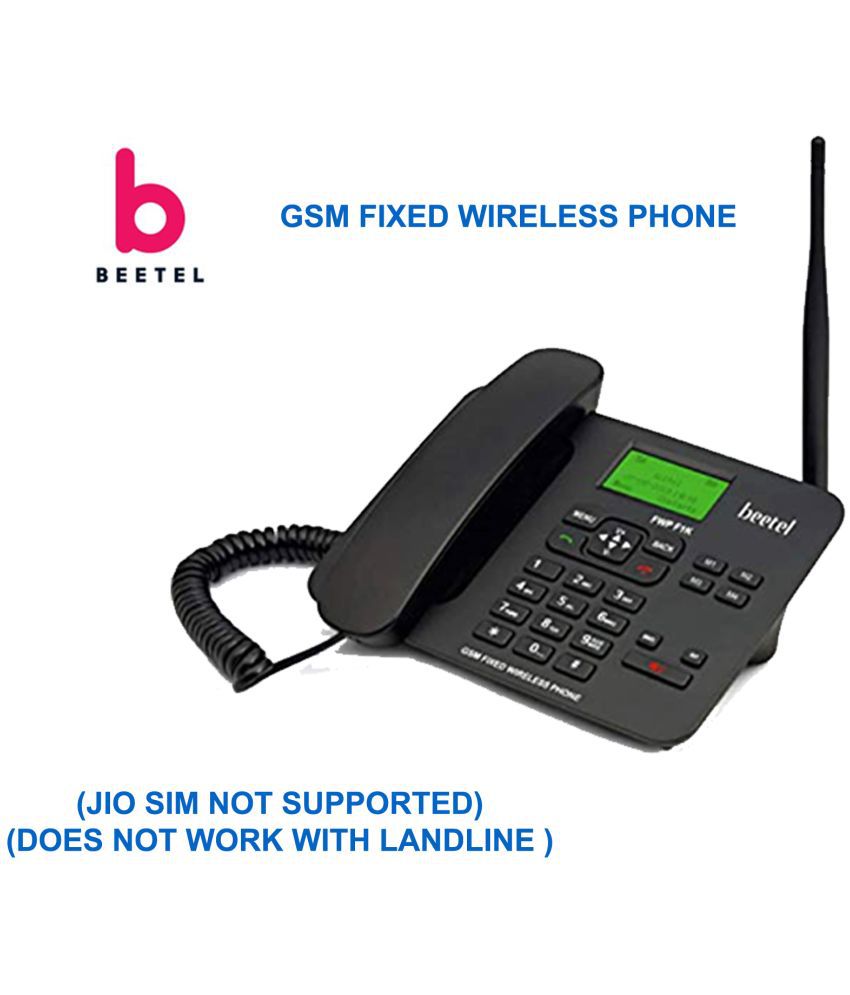 Beetel F1K Wireless GSM Landline Phone ( Black )