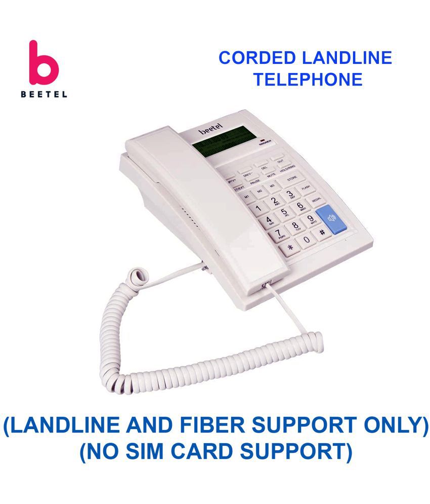     			Beetel M64 Corded Landline Phone ( White )