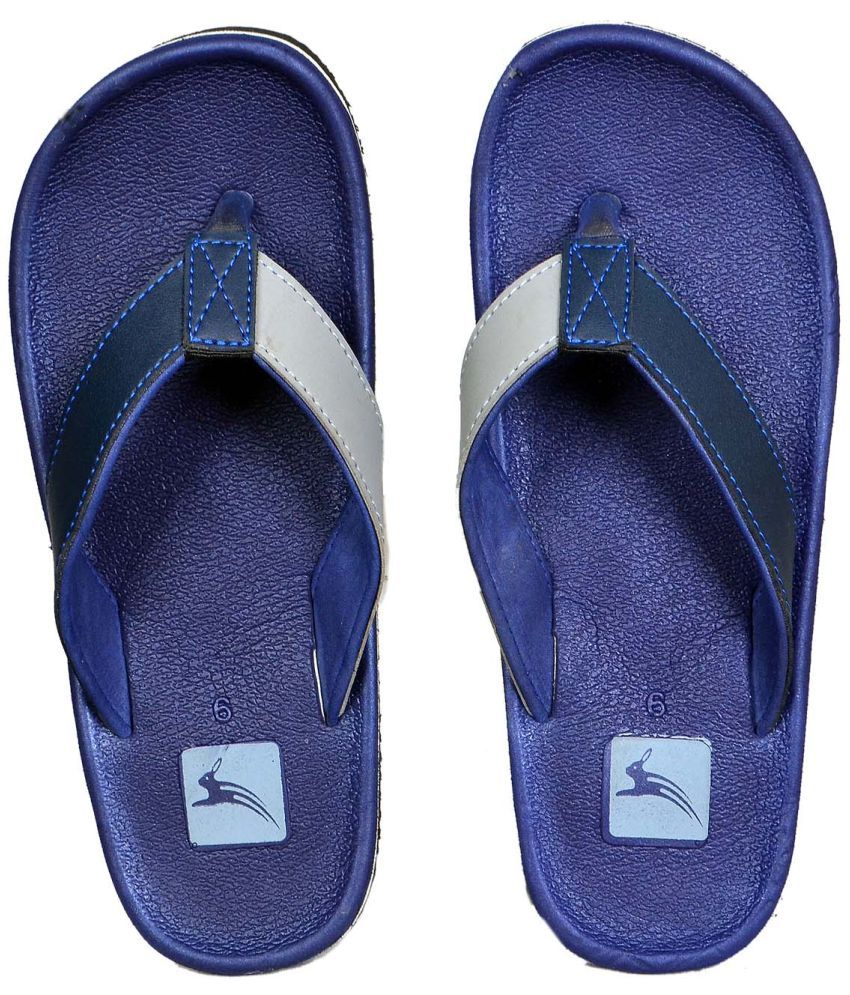     			Crazy Bunny - Navy Blue Men's Thong Flip Flop