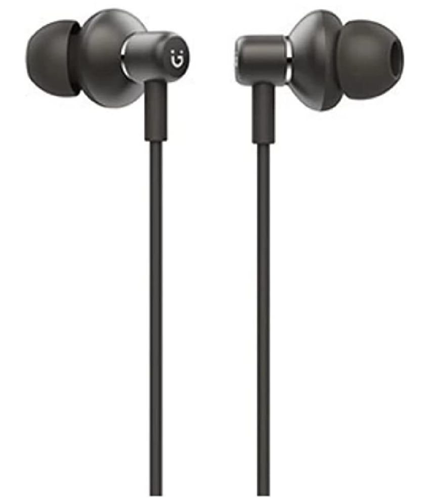 Gionee Bliss 101 EP1 In Ear Wired Headphone 0 Hours Playback IPX4(Splash & Sweat Proof) Powerfull bass -Bluetooth Black