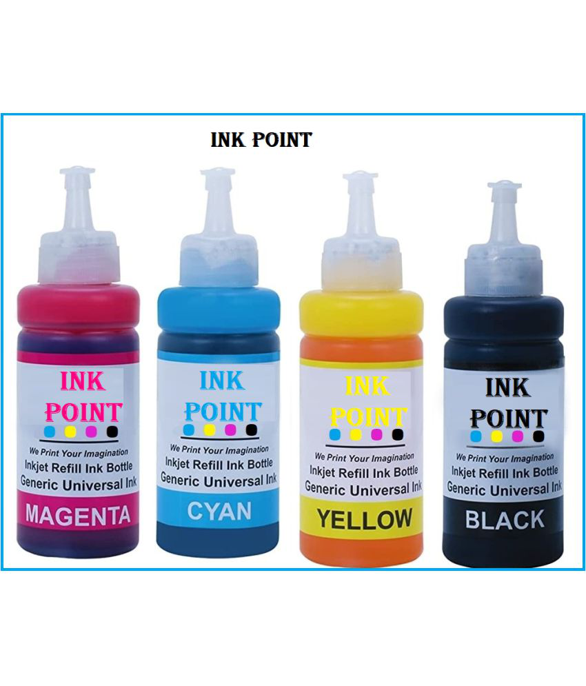    			INK POINT Multicolor Four bottles Refill Kit for Refill Ink Use In H_P DeskJet 2131 Printer