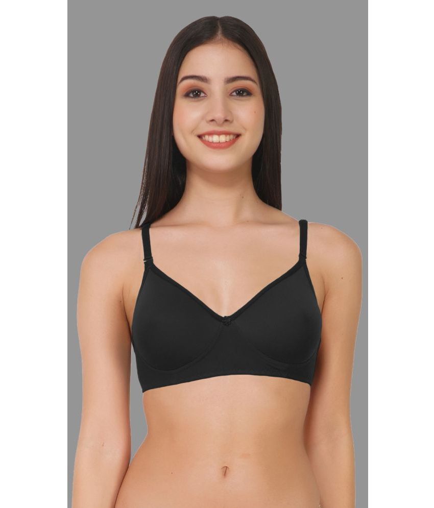     			Madam Cotton Lightly Padded Women's Everyday Bra ( Black )