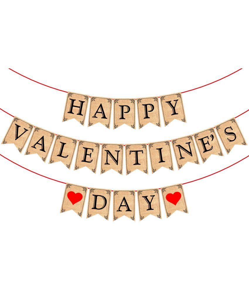     			Zyozi Happy Valentine's Day Banner Red Valentine's Day Bunting Banner Valentines Day Paper Banner for Home Wall Valentines Party Decorations Supplies (BANNER)