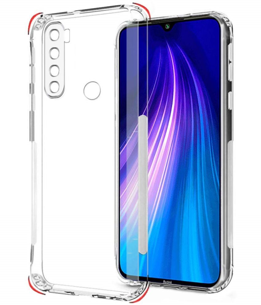     			Case Vault Covers - Transparent Silicon Silicon Soft cases Compatible For Xiaomi Redmi Note 8 ( Pack of 1 )