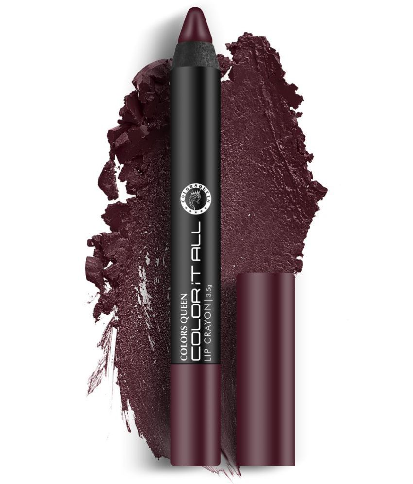     			Colors Queen Color It All Non Transfer Matte Lip Crayon Lipstick, Non Transfer Matte Lipstick (Murphy Wine)