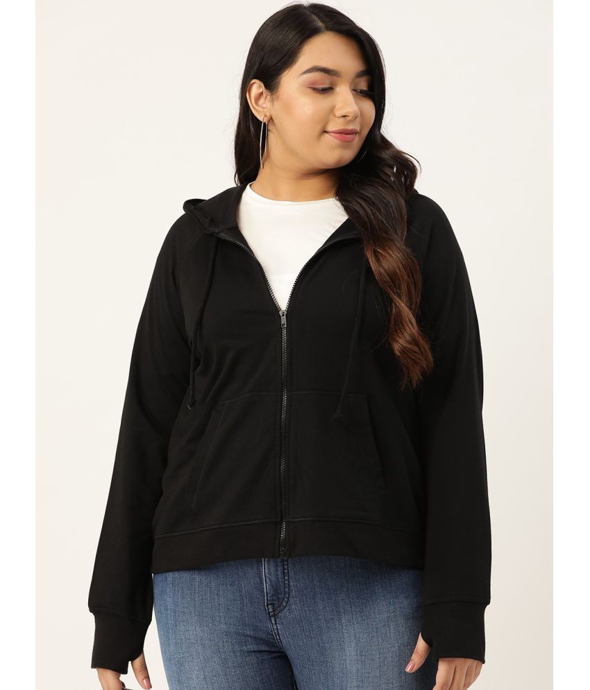     			Rute Fleece Black Hooded Sweatshirt