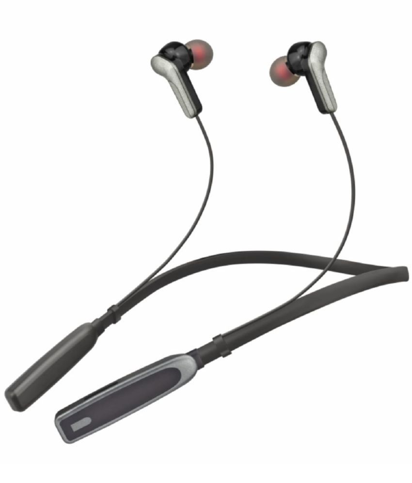 hitage NBT-627 V5.0Neckband In Ear Bluetooth Neckband 20 Hours Playback IPX6(Water Resistant) Fast charging -Bluetooth V 5.0 Gray