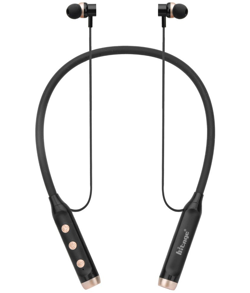 hitage NBT-832 V5.0Neckband In Ear True Wireless (TWS) 16 Hours Playback IPX6(Water Resistant) Fast charging -Bluetooth V 5.0 Black