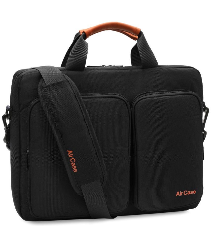     			Aircase - Black Solid Messenger Bag