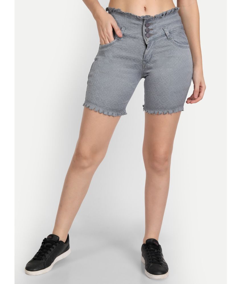     			AngelFab Denim Cut-Offs - Grey